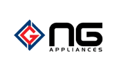 The NG Appliances logo features a red "G" inside a blue diamond, next to the black text "NG APPLIANCES.